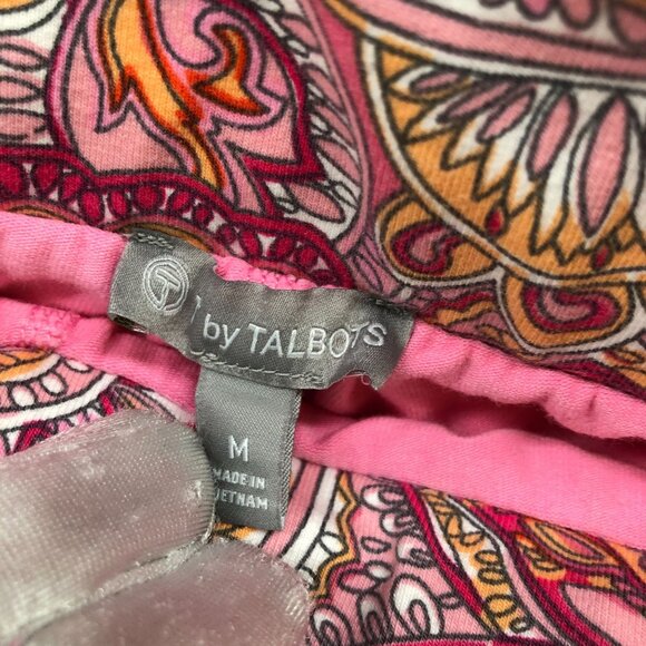 T By Talbots Athletic Skort Womens M Pink Paisley Print Active Cotton Blend - Picture 8 of 9